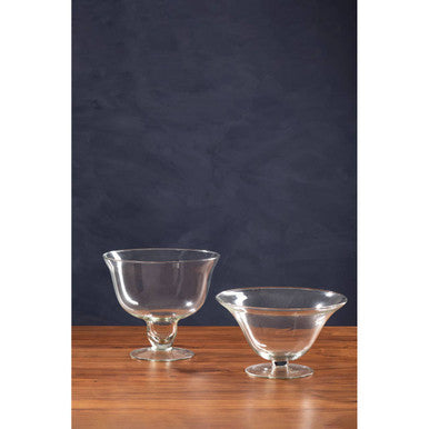 Ambra Clear Glass Fluted Bowl