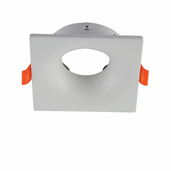 Round or Rectangle White Diecast Aluminium Fixed Downlight GU10 Fitting