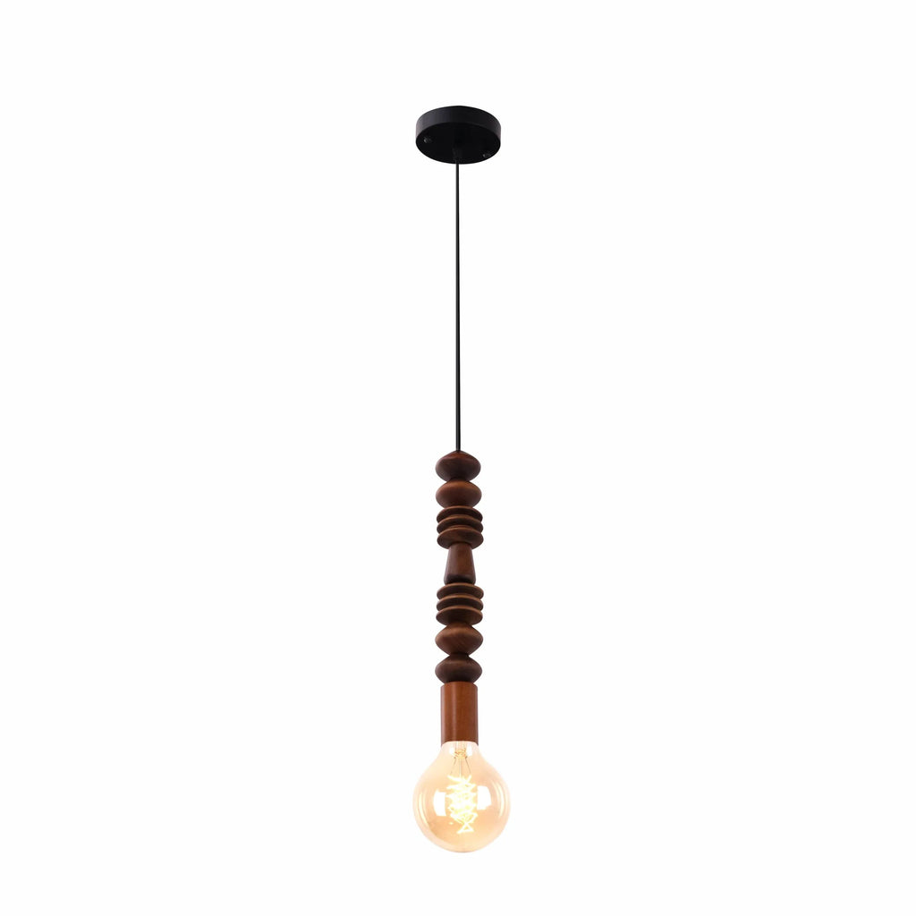 Stone Balance Wood Marble Stack Pendant Ceiling Light E27