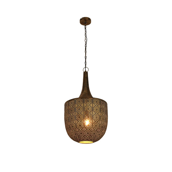 Antique Brass or Brown Gold Moroccan Style Dome Pendant Ceiling Light E27