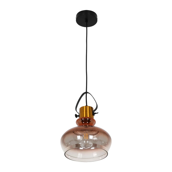 Bronze Gradient Glass Funnel Dome Globe Pendant Ceiling Light E27