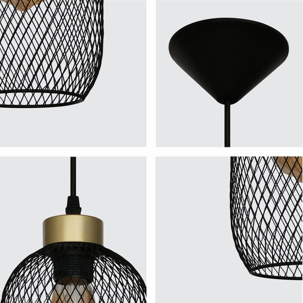 Mesh Cage Lantern Metal Pendant Ceiling Light E27