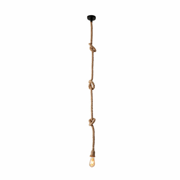 Farmhouse Rustic Hemp Rope Pendant Ceiling Light E27 Fitting