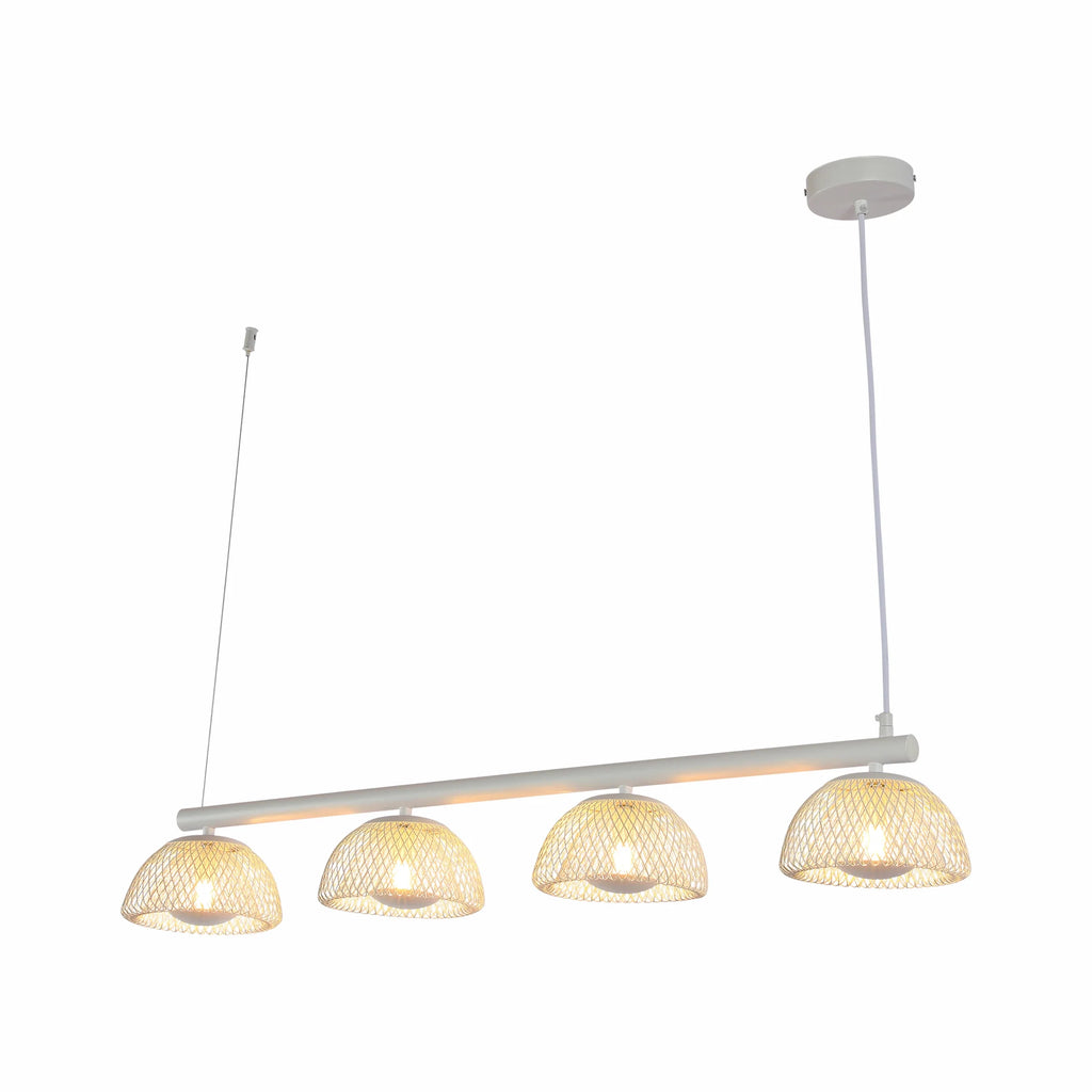 Modern White Mesh Cage Dome Chandelier with G9 Bulbs - 950mm