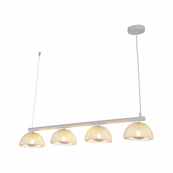 Modern White Mesh Cage Dome Chandelier with G9 Bulbs - 950mm