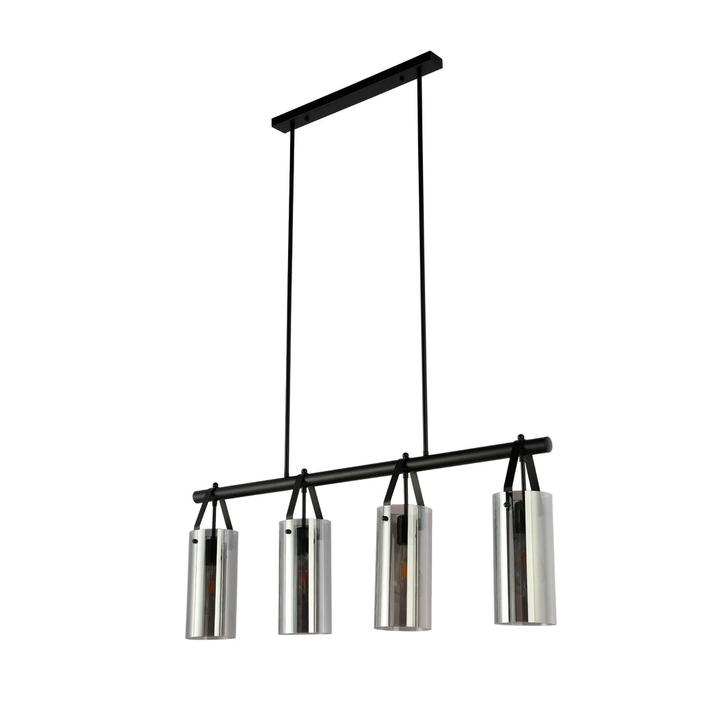 Smoky Glass Chandelier - Linear & Round Variants Adjustable Drop