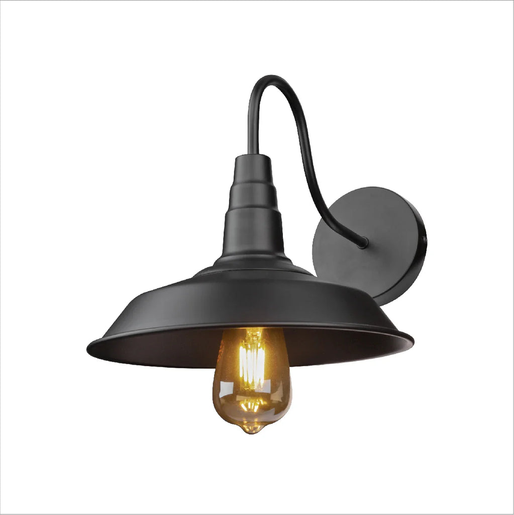 Swan Step Metal Industrial Retro Wall Light E27 Fitting