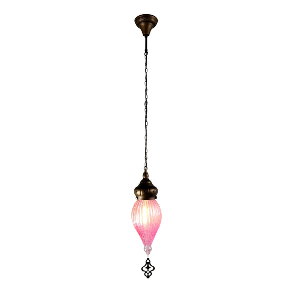 Moroccan Style Antique Brass Glass Oriental Ceiling Pendant Light E27