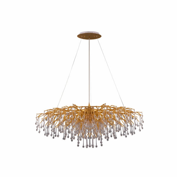 Modern Crystal Glass Droplet Teardrop Chandelier Ceiling Light 13xG9 1200mm