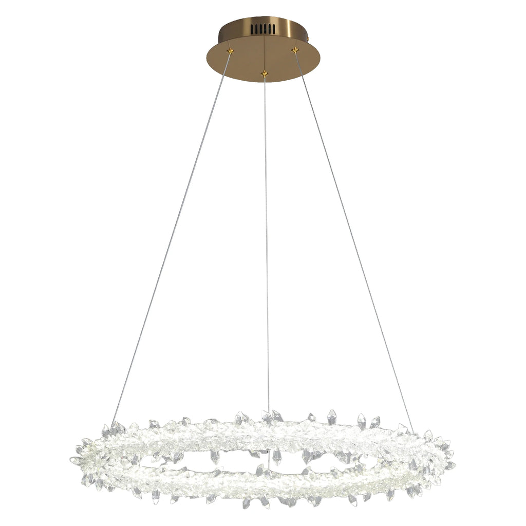 Modern Quartz Round Chandelier Ceiling Light with Built-in LED 150W