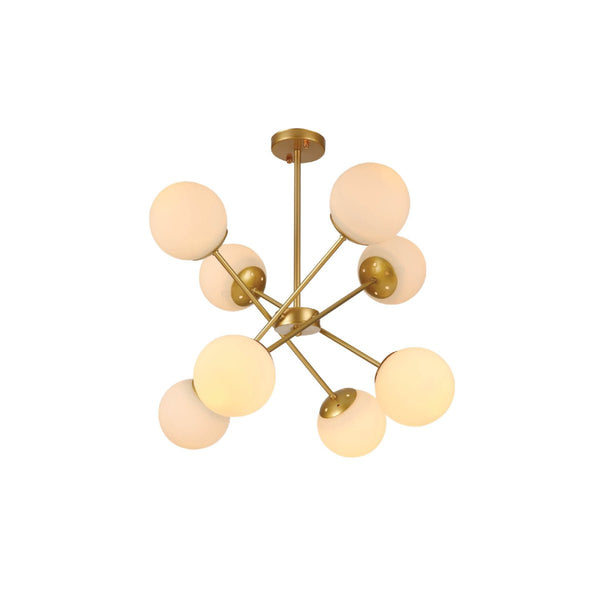 Gold Sputnik Metal Opal Globe Glass Modern Ceiling Light E27 Fittings