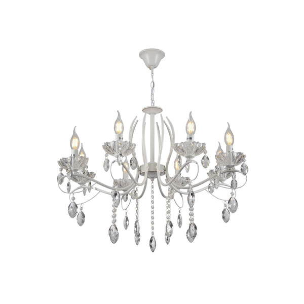 Tabitha Mediterranean Elegant Transitional Elizabeth Style Crystal Chandelier Ceiling Light E14