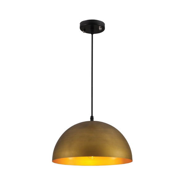 Dome Copper or Brass Finish Metal Pendant Ceiling Light E27 Fitting