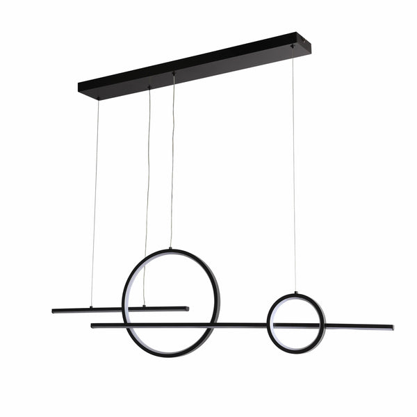 Kitesurf Scandinavian Dining Modern LED Ceiling Light Black 56W CCT Changeble