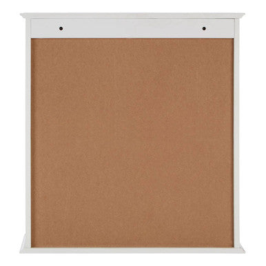 Shutter White Wood 2 Door Wall Cabinet