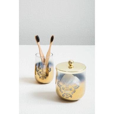 Elissa 600ml Gold Cotton Jar