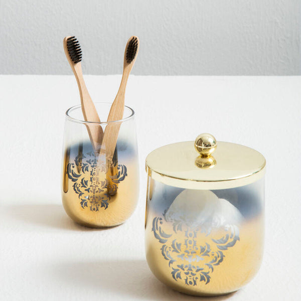 Elissa 600ml Gold Cotton Jar