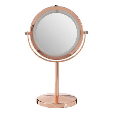 Clara Rose Gold LED Table Mirror