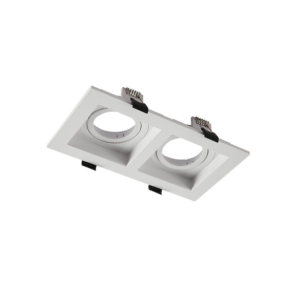 Polycarbonate Rectangle Grill Tilt Recessed Downlight GU10