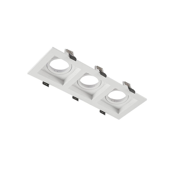Polycarbonate Rectangle Grill Tilt Recessed Downlight GU10
