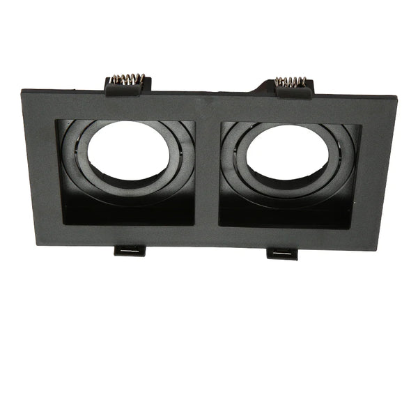 Polycarbonate Rectangle Grill Tilt Recessed Downlight GU10