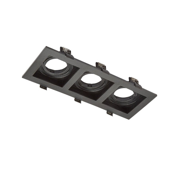 Polycarbonate Rectangle Grill Tilt Recessed Downlight GU10