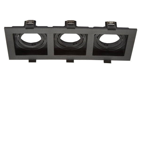 Polycarbonate Rectangle Grill Tilt Recessed Downlight GU10
