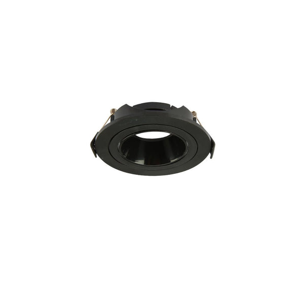 Round Polycarbonate Tilt Recessed Downlight GU10 White or Black