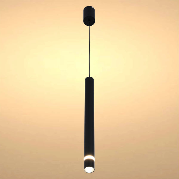 Slim Cylindrical LED Pendant Light - 7W, 4000K Cool White, IP20