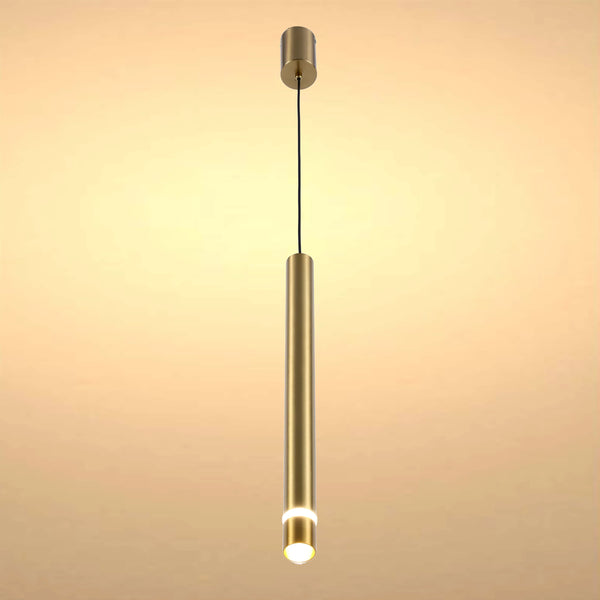 Slim Cylindrical LED Pendant Light - 7W, 4000K Cool White, IP20