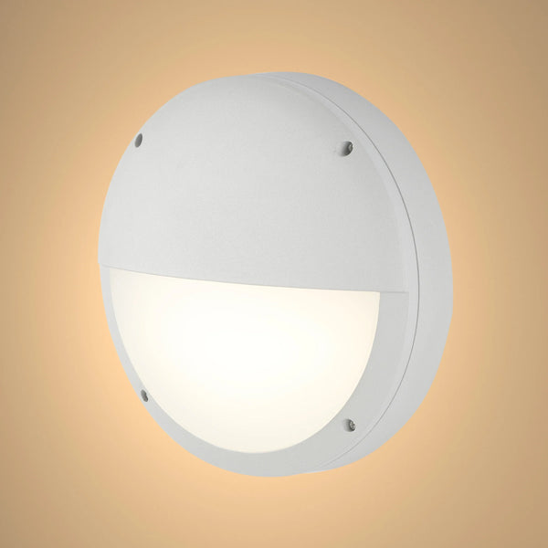Fool Moon Eyelid LED Diecast Aluminium Round Wall Lamp 20W Cool White 4000K IP54 Grey 275mm