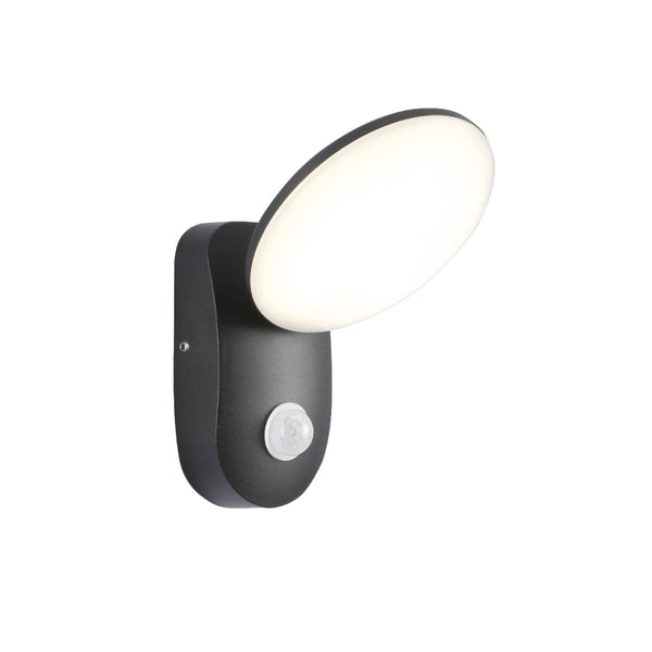 Black UFO LED Outdoor Wall Light with PIR Sensor