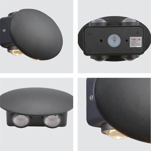 Black Ellipse Up Down Decorative Outdoor Modern LED Wall Light