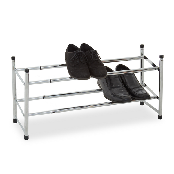 Tavia Extendable and Stackable 2 Tier Shoe Rack
