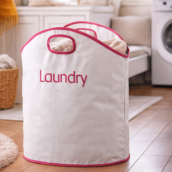 Green Loop White and Hot Pink Laundry Bag