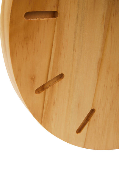 Vitus Natural Finish Oak Wood Wall Clock