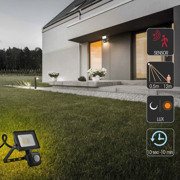 Apollo Security Flood Light with PIR Motion Sensor 4000K Cool White IP65