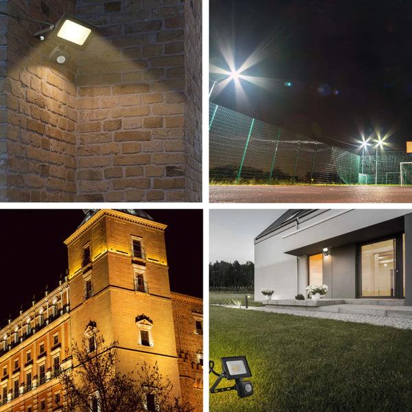 Apollo Security Flood Light with PIR Motion Sensor 4000K Cool White IP65