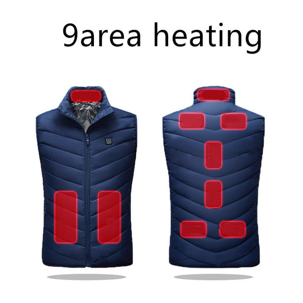 USB interface smart heating heated vest for men and women