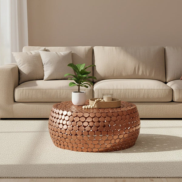 Templar Iron Pebble Design Coffee Table