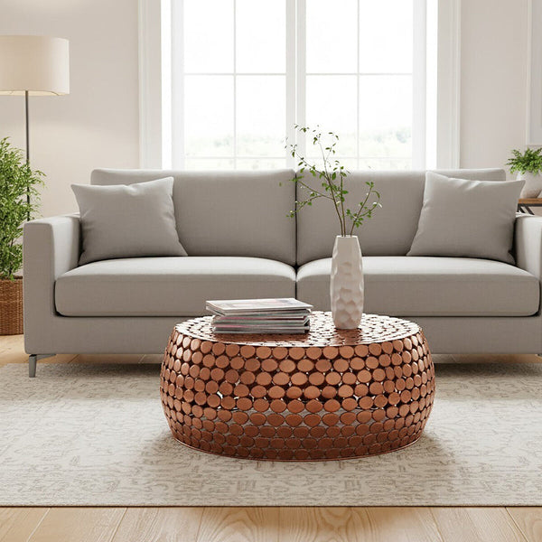 Templar Iron Pebble Design Coffee Table
