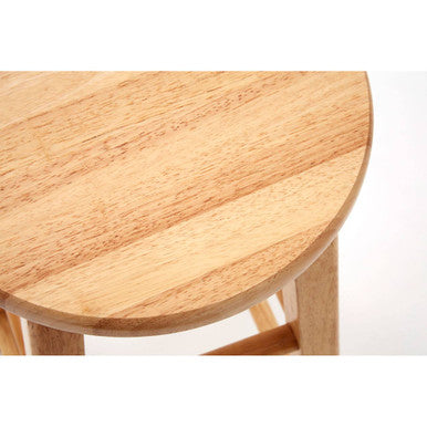 Selby Natural Tropical Hevea Wood Bar Stool