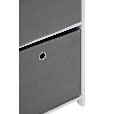 Lindo 3 Grey Fabric Drawers Cabinet