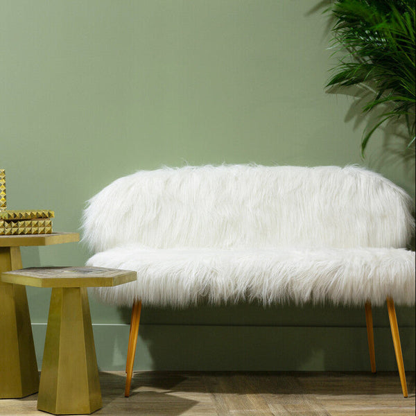 Sienna Sofa With Gold Finish Legs