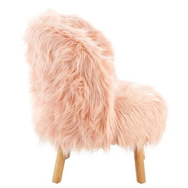 Pink Faux Fur Chair | Kids