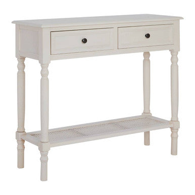 Heritage White Console Table with 2 Drawers
