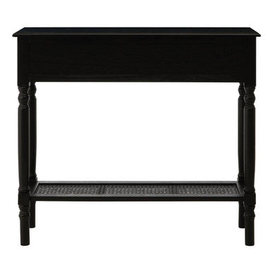 Heritage Two Drawer Black Finish Console Table