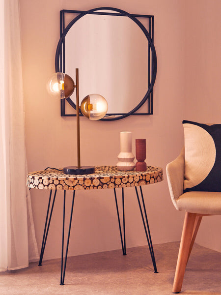 Lacuna Fir Wood Oval Coffee Table