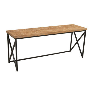 Kickford Parquet Fir Wood Coffee Table