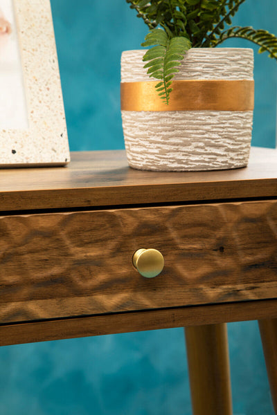 Frida Wood Veneer Console Table with 2 Drawers